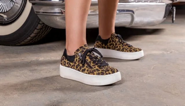 ANIMAL PRINT: DAS STYLING-WUNDER animal print sneaker H-Nicky sabbia schwarz